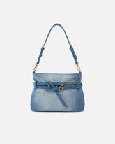 Belt Bag Mini small shoulder bag in denim - Niebieski | Pinko