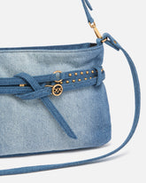 Bolso de hombro pequeño Belt Bag Mini de denim - | Pinko