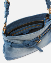 Belt Bag Mini small shoulder bag in denim - Niebieski | Pinko