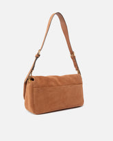 Mittlere Umhängetasche Love Bag Click Soft Horizontal Handle aus Veloursleder - | Pinko