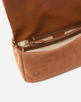 Mittlere Umhängetasche Love Bag Click Soft Horizontal Handle aus Veloursleder - | Pinko