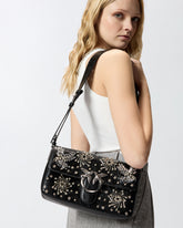 Love Bag Slouchy medium shoulder bag in leather-effect microfibre - | Pinko