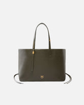 Mittlerer Shopper aus Leder mit Metalldetails - | Pinko
