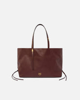 Cabas moyen en cuir avec détails métalliques - | Pinko