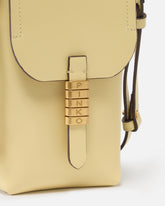Pochette à bandoulière pour smartphone en cuir à logo - Jaune | Pinko