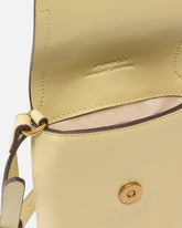 Pochette à bandoulière pour smartphone en cuir à logo - Jaune | Pinko