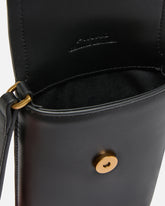 Leather smartphone case with shoulder strap and logo - | Pinko