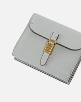 Leather wallet with PINKO lettering - Grey | Pinko