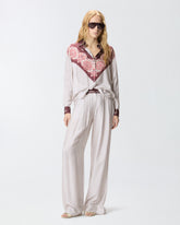 Trousers with tie motif - | Pinko