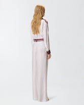 Trousers with tie motif - | Pinko