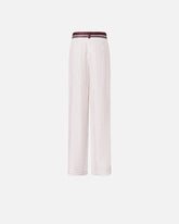 Trousers with tie motif - | Pinko