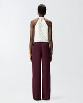 Pantaloni in jacquard con motivo cravatteria - | Pinko