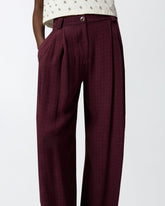 Pantaloni in jacquard con motivo cravatteria - | Pinko
