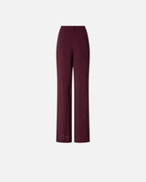 Trousers in jacquard with tie motif - | Pinko