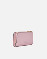 Portafoglio mini in pelle con Love Birds - Rosa Chiaro | Pinko