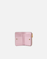 Portafoglio mini in pelle con Love Birds - Rosa Chiaro | Pinko