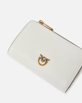 Mini wallet in leather with Love Birds - | Pinko