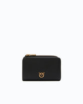 Portafoglio mini in pelle con Love Birds - | Pinko