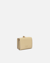 Compact leather wallet with wristlet - Yellow | Pinko