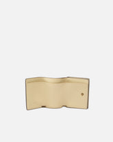 Compact leather wallet with wristlet - Yellow | Pinko