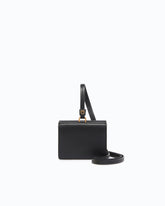 Compact leather wallet with wristlet - Czarny | Pinko