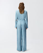 Fluid trousers with placed jewel print - | Pinko