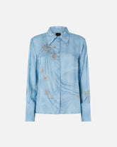 Fluid shirt with placed jewel print - | Pinko