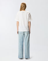 T-shirt with jewel stripes - | Pinko