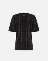 T-shirt with jewel stripes - | Pinko