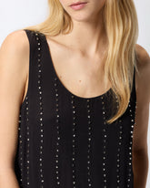 Vest top with jewel stripes - | Pinko