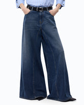 Flared jeans with super wide leg - Blue | Pinko