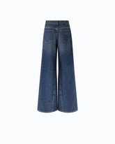 Flared jeans with super wide leg - Blue | Pinko