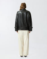 Blouson de motard en cuir - | Pinko