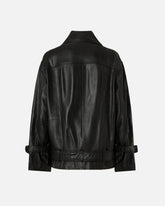Leather biker jacket - | Pinko