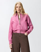 Skórzana bomberka vintage - | Pinko