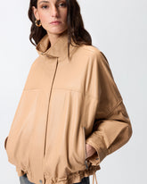 Nappa leather blouson jacket - | Pinko