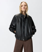 Giacca blouson in nappa - | Pinko