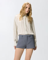 Lightweight shirt with jewel stripes - | Pinko