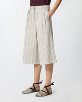 Bermuda shorts with jewel stripes - | Pinko