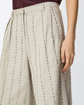 Bermuda shorts with jewel stripes - | Pinko