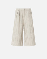 Bermuda shorts with jewel stripes - | Pinko