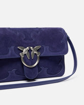 Mittlere Schultertasche Love Bag One Slouchy aus Veloursleder mit Intarsien - | Pinko