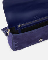 Mittlere Schultertasche Love Bag One Slouchy aus Veloursleder mit Intarsien - | Pinko