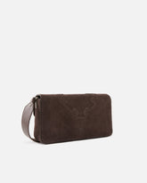 Love Bag One Slouchy medium shoulder bag in suede with inlays - Brown | Pinko