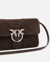 Borsa a spalla media Love Bag One Slouchy in suede con intarsi - | Pinko