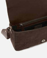 Borsa a spalla media Love Bag One Slouchy in suede con intarsi - | Pinko