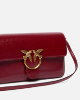 Średnia torebka na ramię Love Bag One Slouchy z międlonej skóry - Czerwony | Pinko