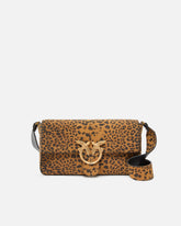 Love Bag One Slouchy medium shoulder bag in leopard-print suede - | Pinko