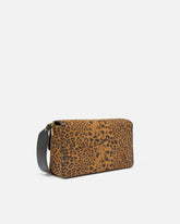 Borsa a spalla media Love Bag One Slouchy in suede leopardato - | Pinko