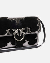 Τσάντα ώμου μετρίου μεγέθους Love Bag One Slouchy από σουέτ με ένθετα τμήματα - | Pinko